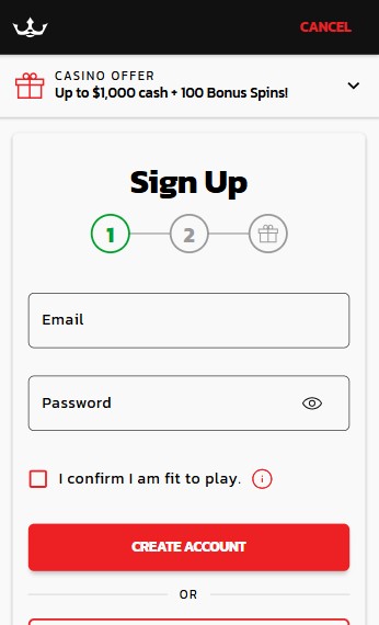 Registration Royalpanda mobile