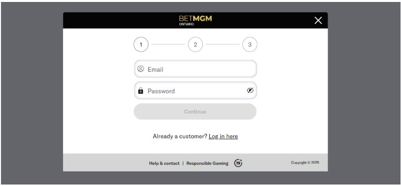 BetMGM Registration Step2