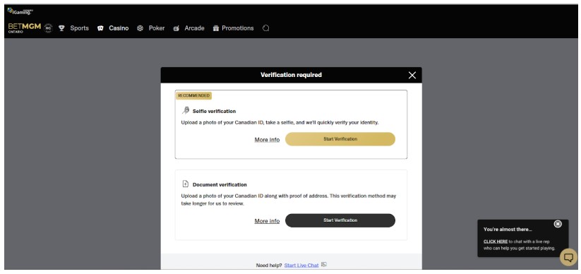 BetMGM Registration Step5