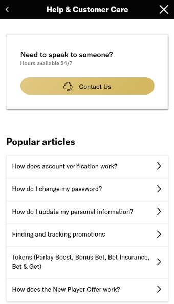 Customer Support Betmgm Ontario Casino mobile