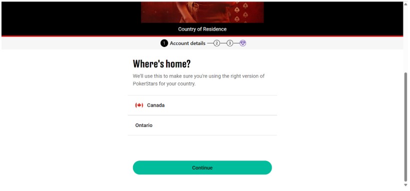 Pokerstars Casino Registration Step2