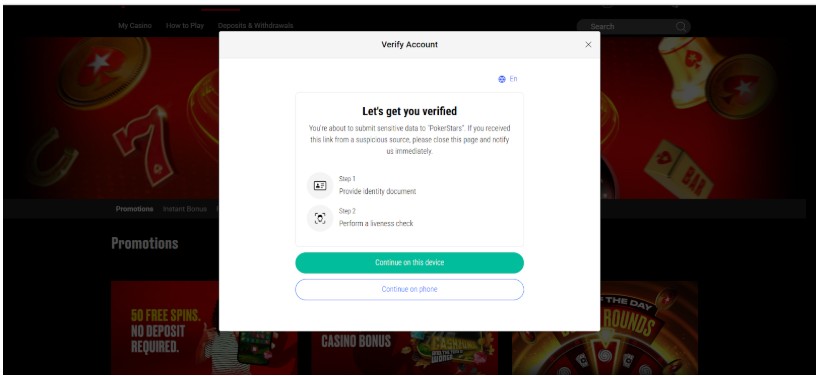 Pokerstars Casino Registration Step5
