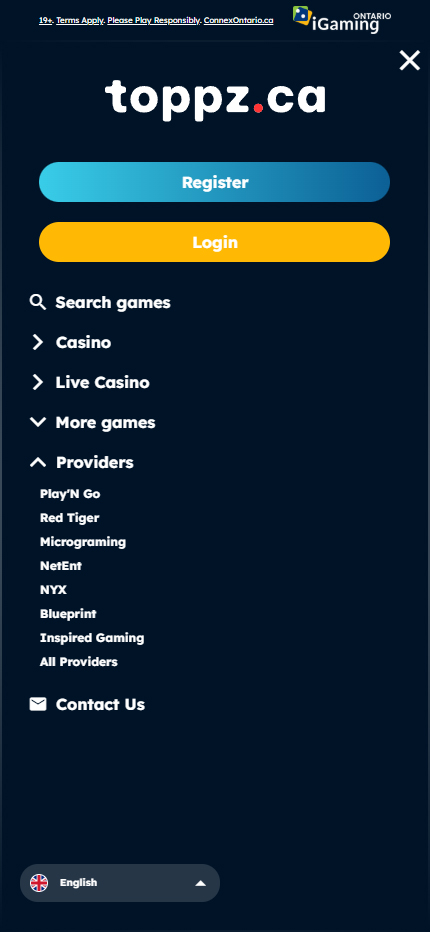 List of reliable game providers available on the Toppz Casino Ontario platform