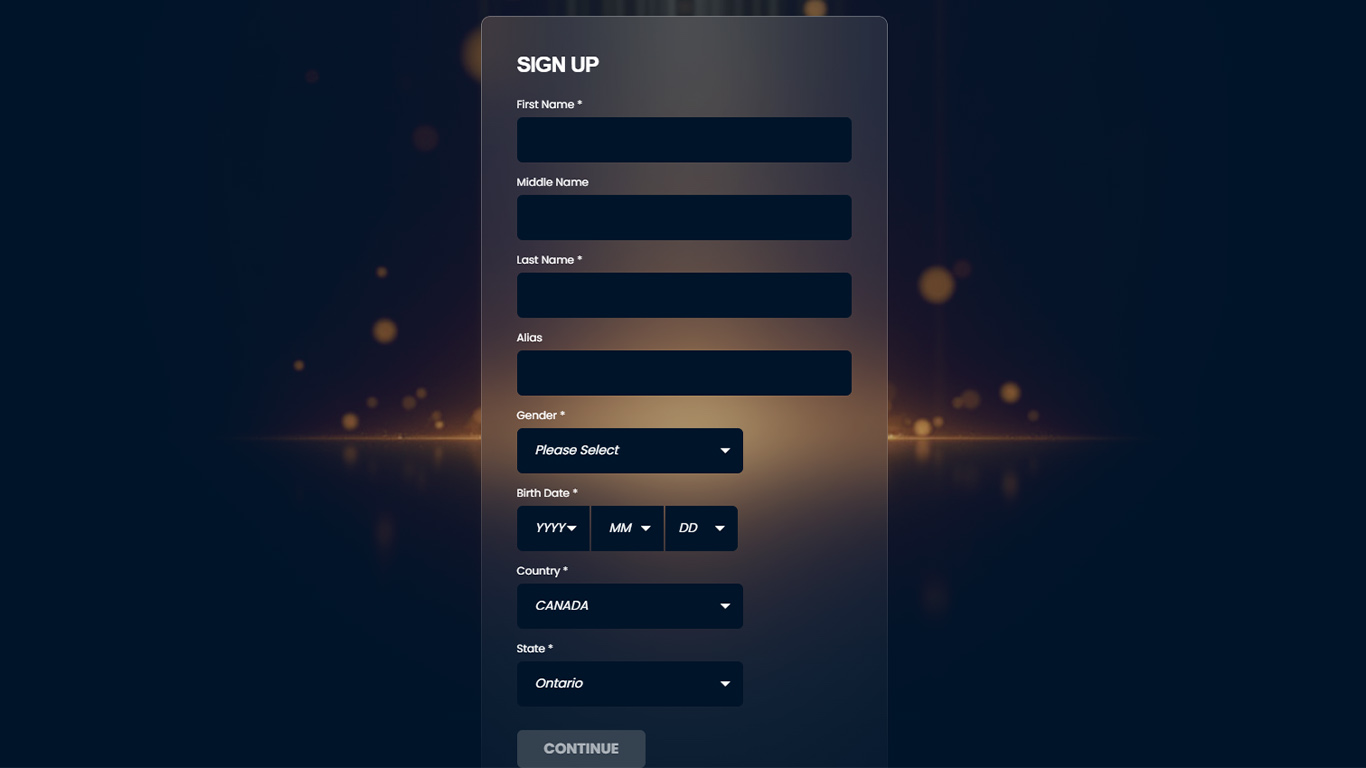 Toppz Casino Registration Step 2