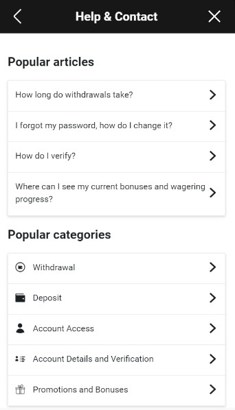 PartyCasino Canada Help & Contact