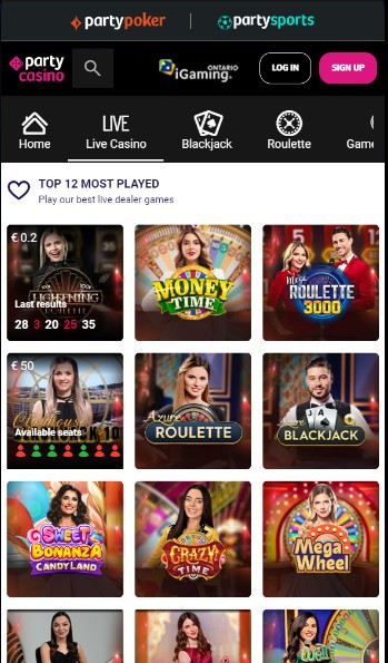 PartyCasino Canada Live Casino
