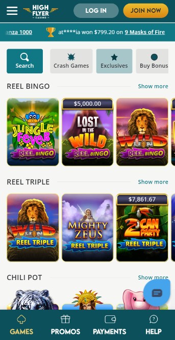 High Flyer Casino Canada Exclusives