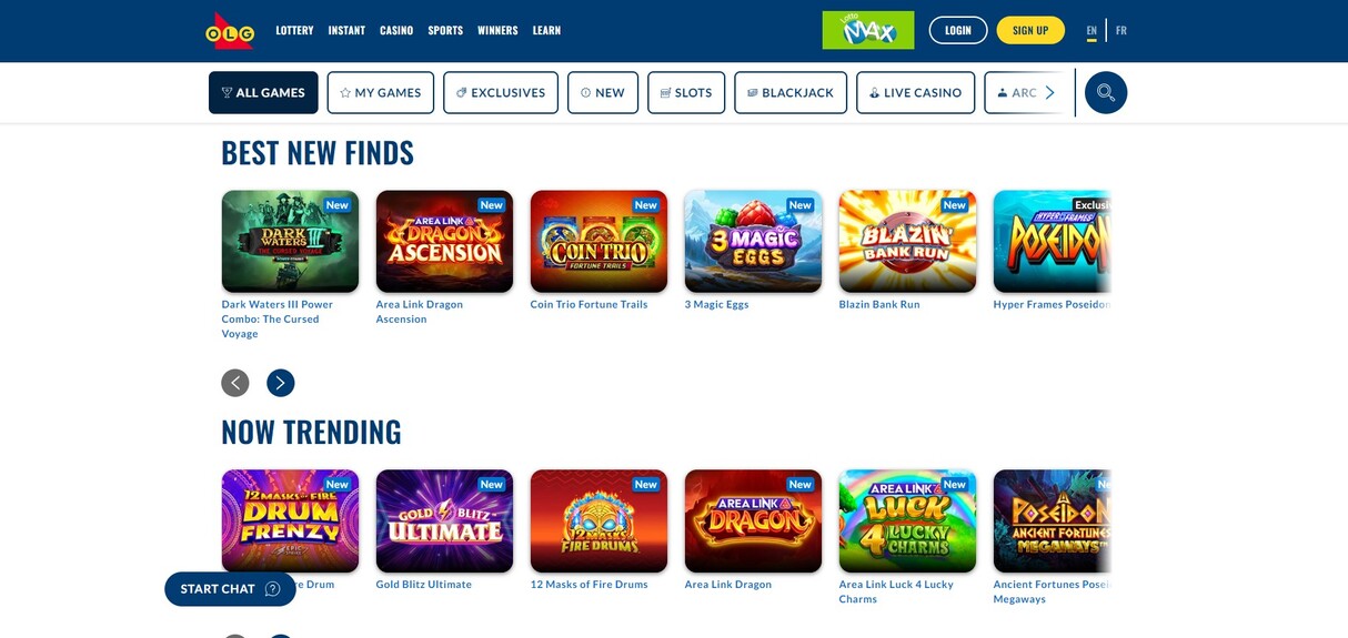 OLG Casino Canada games pc